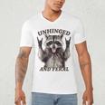 Retro Raccoon Feral Summer Men's V-Neck T-Shirt | Wild Style