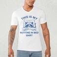 Sarcastic Raccoon Meme Men's V-Neck T-Shirt | Lazy Vibes