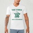 The Vibes Are In Shambles Sarcastic Raccoon Cowboy Men's V-Neck T-Shirt