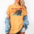 Adopt A Street Cat Women's T-Shirt - Funny for Raccoon Lovers Mustard