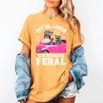 Get In Loser Feral Raccoon Meme - Women's Comfort T-Shirt Mustard