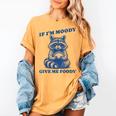 Moody Raccoon Meme Women's T-Shirt | Comfort Colors - Humorous Mustard