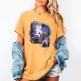 Raccoon Moonlight Women's Comfort Colors T-Shirt | Wildlife Fashion Mustard