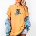 Raccoon Pocket Women's T-Shirt - Comfort Colors - Cute Animal Tee Mustard