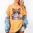 Raccoon T-Shirt - Women's Comfort Colors, Small - Fun Cookie Design Mustard