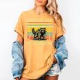 Retro Angry Raccoon Tee - Women's Comfort Fit | Playful Design Mustard