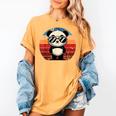 Retro Panda Sunglasses T-Shirt - BBQ & Pool Party Women's Tee Mustard