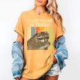 Retro Raccoon Camping Women's Tee | Fun Wildlife Lover Style Mustard
