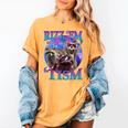 Retro Raccoon Meme Women's T-Shirt | Comfy & Quirky Style Mustard