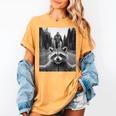 Scared Raccoon & Bigfoot Selfie Women's T-Shirt | Comfort Colors Mustard