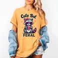 Summer Raccoon Women's T-Shirt - Cute & Funny Comfort Tee Mustard