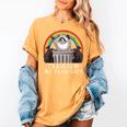 Trash Panda Women's Comfort Colors T-Shirt - Fun Raccoon Design Mustard