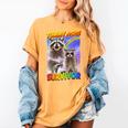 Tummy Ache Survivor Raccoon Women's Small Comfort Colors Tee Mustard
