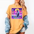 Vaporwave Raccoon Meme Women's T-Shirt - Retro Synthwave Art Mustard