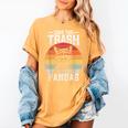 Vintage Raccoon Women's T-Shirt - Retro Save the Trash Pandas Design Mustard