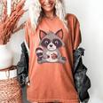 Raccoon T-Shirt - Women's Comfort Colors, Small - Fun Cookie Design Yam