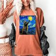 Starry Night Raccoon Art Women's T-Shirt - Van Gogh-Inspired Gift Yam