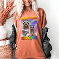 Tummy Ache Survivor Raccoon Women's Small Comfort Colors Tee Yam