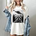 Alien UFO Raccoon Women's T-Shirt - Fun & Comfy Graphic Tee Ivory