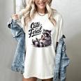 Cute Feral Panda Raccoon Tee - Women's Comfy Halloween Fun Ivory