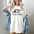 Raccoon Animal Print Grey T-Shirt - Women's Classic Fit Short Sleeve Ivory