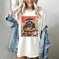 Raccoon Ramen Anime T-Shirt - Japanese Noodles Style for Women Ivory