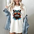 Raccoon Theme Women’s Comfort Colors T-Shirt - Casual Style Ivory