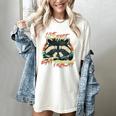 Retro Raccoon Women's T-Shirt - Live Fast Eat Trash Design Ivory