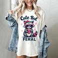 Summer Raccoon Women's T-Shirt - Cute & Funny Comfort Tee Ivory
