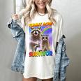 Tummy Ache Survivor Raccoon Women's Small Comfort Colors Tee Ivory