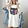 Women's Patriotic Raccoon T-Shirt - July 4th Comfort Colors Top Ivory