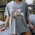 Fairy Godpossum Raccoon T-Shirt - Women's Comfort Colors Tee Gray