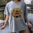 Raccoon Cartoon Women's T-Shirt | Comfortable & Playful Design Gray