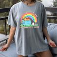 Raccoon Dumpster Fire T-Shirt - Groovy Women's Comfort Colors Gray