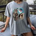 Raccoon Moon Howl Unisex T-Shirt | Rustic Style | Comfortable Fit Gray