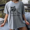 Raccoon Moon Women's T-Shirt - Cute Trash Panda Design Gray