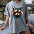 Raccoon Theme Women’s Comfort Colors T-Shirt - Casual Style Gray