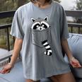 Raccoon Trash Panda Women's T-Shirt | Casual Cartoon Modern Design Gray