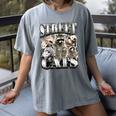 Raccoon Unhinged And Feral Retro Raccoon Feral Summer Women's Comfort Colors T-Shirt Gray