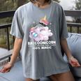 Raccoonicorn Women's T-Shirt – Whimsical Unicorn Trash Panda Delight Gray
