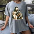 Retro Raccoon Sunglasses T-Shirt - Women’s Animal Lover Tee Gray