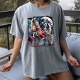 Three Raccoon Moon Women's Comfort Colors T-Shirt | Funny Meme Tee Gray
