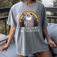 Trash Panda Women's Comfort Colors T-Shirt - Fun Raccoon Design Gray