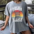 Vintage Raccoon Women's T-Shirt - Retro Save the Trash Pandas Design Gray