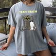 Women's Short Sleeve T-Shirt | Garbage Gang Opossum Raccoon Fun Gray
