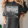 Alien UFO Raccoon Women's T-Shirt – Quirky Cosmic Style Pepper