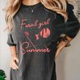 Feral Raccoon Summer | Women's Comfort Colors Tee | Meme Vacation Vibes Pepper