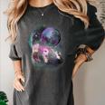 Ferret Women's T-Shirt | Moon Howling Design - Comfy Fit Pepper