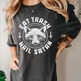 Gothic Raccoon Eating Trash Women's Comfort Colors T-Shirt Pepper