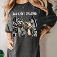 Let's Get Trashed Raccoon & Opossum Drink Beer Women's T-Shirt Pepper